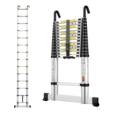 SIMPDIY Telescopic Ladder, 4.1m Aluminium Loft Ladder, Ladders Extendable