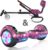 SISIGAD Hoverboard go Kart Seat, 6.5 Inches Hoverboard Hoverkart with LED Lights and Bluetooth Speaker, Hoverboard Go Kart Bundle for Kids Boys Girls