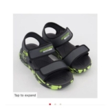 SKECHERS Grey & Green Sola Glow Sandals