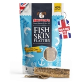 SKIPPERS Fish Skin Flatties Sticks 200g – Handmade Air-Dried 100% Natural Dog Treats – Sold by Skippers Pet Products / FBA