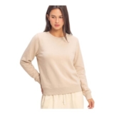 SKM Womens Crew Neck Sweatshirt Long Sleeve Ladies Tops Pullover Black and White