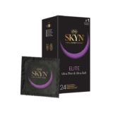 SKYN Elite (Pack of 24): Ultra-Thin Latex Free Condoms for Men, Regular Size Condoms, Lubricated, 53mm Nominal Width – Prime exclusive