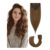 SLEEKALON Clip-in Remy Human Hair Extensions 4 Medium Brown 24-Inch
