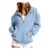 SLNLUYK Womens Oversized Zip Hoodie with Pockets, Sky Blue