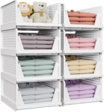 SNSLXH   Folding Stackable Closet Storage,Space-Saving Wardrobe