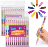 SOL 24pk Stacking Crayons for Kids – Stationery Party Bag Fillers for Kids