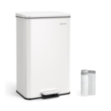SONGMICS 10.5 Gal Kitchen Trash Can with Lid, Soft-Close