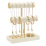 SONGMICS 3-Tier Bracelet Holder Stand with Velvet Tray