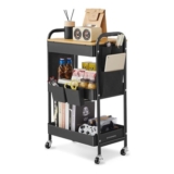 SONGMICS 3-Tier Rolling Cart with Table Top