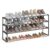 SONGMICS 3-Tier Shoe Rack, Shoe Storage Organiser, Fits 20 to 24 Pairs, 30 x 117 x 55 cm, Black SONGMICS HOME UK / FBA