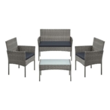 SONGMICS 4-Piece Garden Furniture Set, PE Rattan