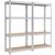 SONGMICS 4-Tier Shelving Units, Set of 2 Steel Shelving Unit for Storage, Boltless Assembly, for Garage, Shed