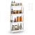 SONGMICS 4-Tier Storage Trolley, Rolling Cart with Wheels, Space-Saving Kitchen Trolley in Office Bathroom, 14.4 x 42 x 86 cm