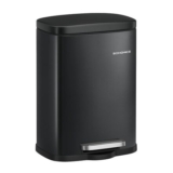 SONGMICS 5L Kitchen Pedal Bin with Soft-Close Lid, Ink Black