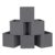 SONGMICS 6 Foldable Fabric Storage Boxes, 30x30x30 Cm, Grey