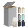 SONGMICS 90L Laundry Basket with Lid and Bamboo Handles