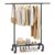 SONGMICS Clothes Rail, Extendable Hanging Rail, Clothing Storage with Wheels, 45 kg Total Max. Load