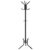 SONGMICS Coat Rack Stand, Metal Hall Tree, Free Standing, 53.5 x 178 cm, 12 Hooks, for Clothes, Hats, Bags, Black RCR17B