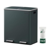SONGMICS Dual Rubbish Bin with Lids, 2 X 8 Gal