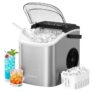 SONGMICS Ice Maker Countertop, Ice Cube Machine with Self Cleaning – Silver ( Members Price Free To Join) – With Code