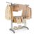 SONGMICS Large Clothes Airer, Foldable Clothes Drying Rack Laundry 3-Tier, Moveable, 63.5 x 128 x 148 cm, Stainess Steel
