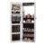 SONGMICS Lockable Jewellery Cabinet Armoire, Door or Wall-Mounted Jewellery Storage Organiser with Mirror