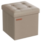 SONGMICS MAZIE Collection, Storage Ottoman, 38 cm Folding Foot Rest Stool