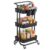 SONGMICS Rolling Cart, 3 Tier Storage Cart with Handle