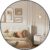 SONGMICS Round Mirror, 76 cm Bathroom Mirror for Wall, Metal Frame, Easy to Install, for Bathroom, Living Room, Bedroom, Entryway, Hallway, Ink Black LWM103B01