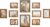 SONGMICS Set of 10 Picture Frames, Two 20 x 25 cm (8 x 10 Inches), Four 13 x 18 cm (5 x 7 Inches), Four 10 x 15 cm (4 x 6 Inches), Plastic Front, MDF, Rustic Brown RPF310X01