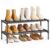 SONGMICS Shoe Rack 2 Tier Shoe Rack Narrow Shoe Organizer Metal Hallway Living Room Wardrobe Space Saving Stackable 30×62.3x31cm