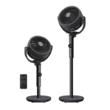 SONGMICS Standing Fan for Bedroom, 20 dB Quiet Pedestal Fan with Remote, Cooling Air Circulator, 120135 Oscillating, 15 Speeds