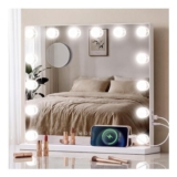 SONGMICS Vanity Mirror with Lights, 15 LEDs, 3-Color Modes