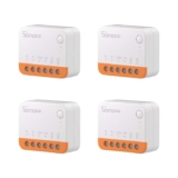 SONOFF Smart Switch, MINIR4 Wi-Fi Smart Switch, 10A 2400W, Zero and Fire Wires, Works With Amazon Alexa And Google Home Assistant (4 PCS)
