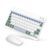 SOPPY Portable Bluetooth Keyboard & Mouse, UK Layout, White/Green