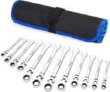 SORAKO Ratchet Spanner Set 12pcs in Roll Bag, SRW12H2, Chrome