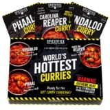SPICENTICE Worlds Hottest Curry Gift Set 3 Extreme Hot Curry Spice Kits (Spices Included)