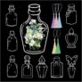 SSKHE 40Pcs Transparent Dried Flower Bookmarks DIY Craft Transparent Wishing Bottle Natural Pressed Flower Bookmarks Handmade Beautiful Floral Pages with Fringe