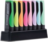 STABILO GREEN BOSS Pastel – Highlighter – Deskset of 8 with stand