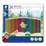 STAEDTLER 185 M24 Noris Colour Colouring Pencils – 24 Assorted Colours (Tin of 24 Pencils)