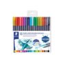 STAEDTLER 3001 TB18 Double-Ended Watercolour Brush Pens, Pack of 18