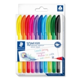 STAEDTLER 4320 MC10 Stick Rainbow Ballpoint Pen – Assorted Colours (Pack of 10) – Save £1.60 at checkout