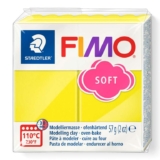 STAEDTLER 8020-10 FIMO Soft Oven-Hardening Polymer Modelling Clay – Lemon (1 x 57g Block)
