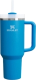 STANLEY 1913 Quencher H2.0 Flowstate Tumbler 1.2L – Cold for 11 Hours – Iced for 48 Hours – Metal Water Bottle with Straw, Handle and Lid – Dishwasher Safe – Travel Mug for Cold Drinks – Azure
