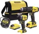 STANLEY FATMAX FatMax V20 Cordless Combi Drill and Impact Driver Set with 2 Batteries 1 Battery by Claim