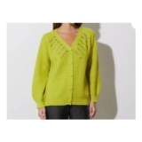 STAR Lime Green Gem Embellished Cardigan