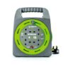 STATUS 4-Socket Cable Reel, 15m Outdoor Extension Lead