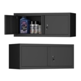 STEELIST Garage Locking Cabinet, 13 in High, Wall-Mounted, Black