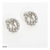 STEVE MADDEN Silver Embellished Stud Earrings
