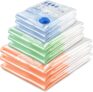 STORAGE MASTER Space Saver Bags for Travel and Home Reusable Vacuum Storage Bags Save 80% More Storage Space Work with Vacuum Cleaner (9 Combo, No Pump Included)